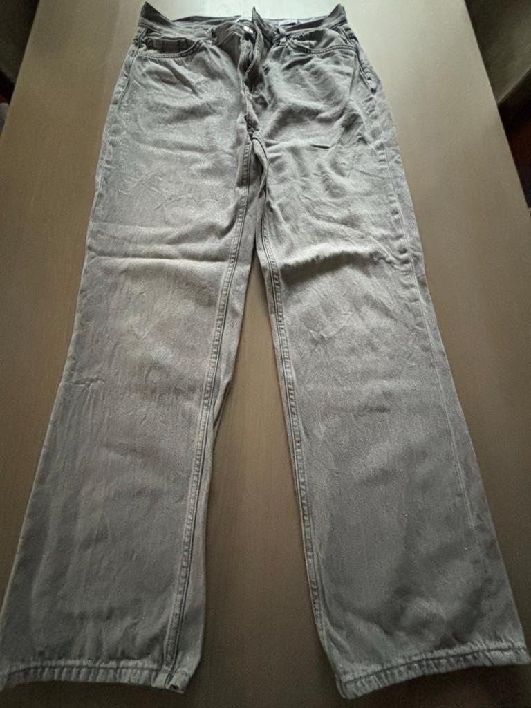 Costes Amy High Rise Straight Jeans met glinstering W32 L32, Maat 42/44 (L), Ophalen of Verzenden, Zo goed als nieuw, Grijs