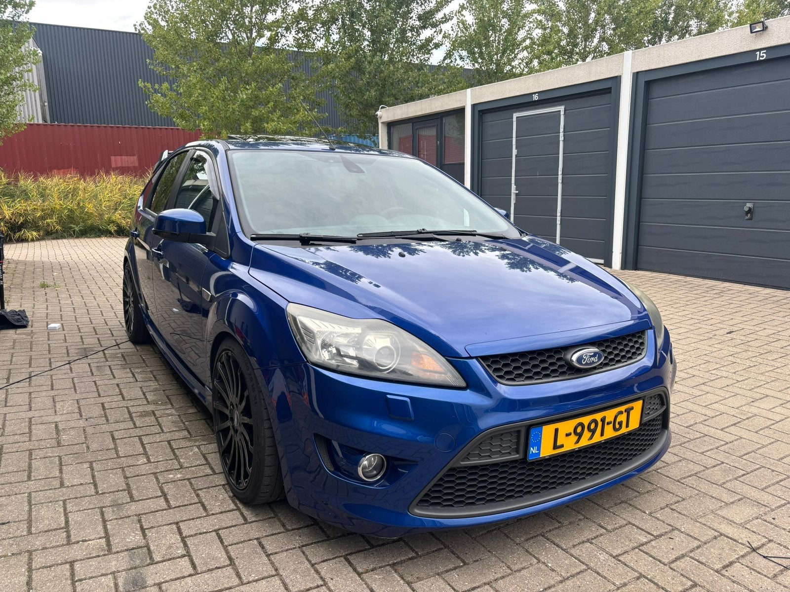 Ford Focus 2.5 20V Turbo 5 deurs panorama dak 2008, Stof, Blauw, 1337 kg, 2521 cc