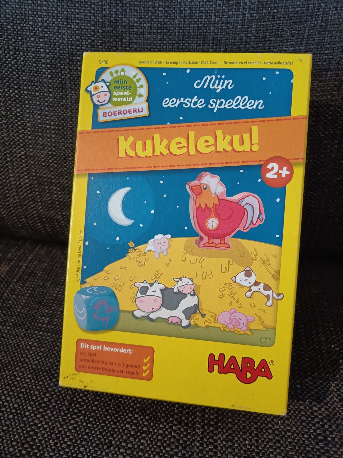 HABA Mijn Eerste Spellen: Kukeleku! Gezelschapsspel, Ophalen of Verzenden, Zo goed als nieuw, Overige typen