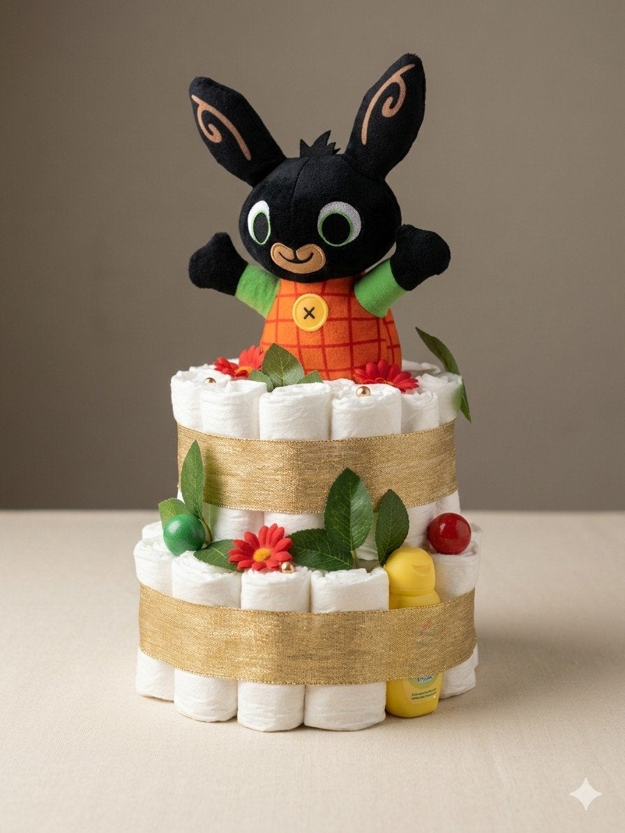 Bing Luiertaart - Kraamcadeau met knuffel, Ophalen of Verzenden, Nieuw