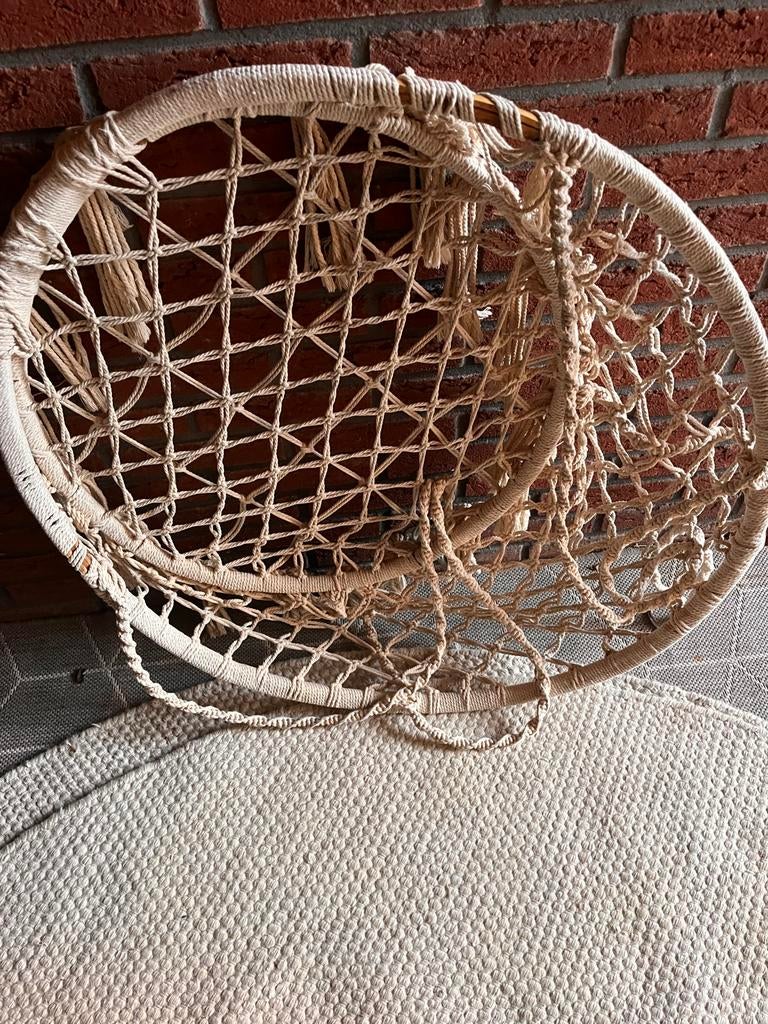 Macramé hangstoel / schommelstoel, Ophalen of Verzenden, Gebruikt