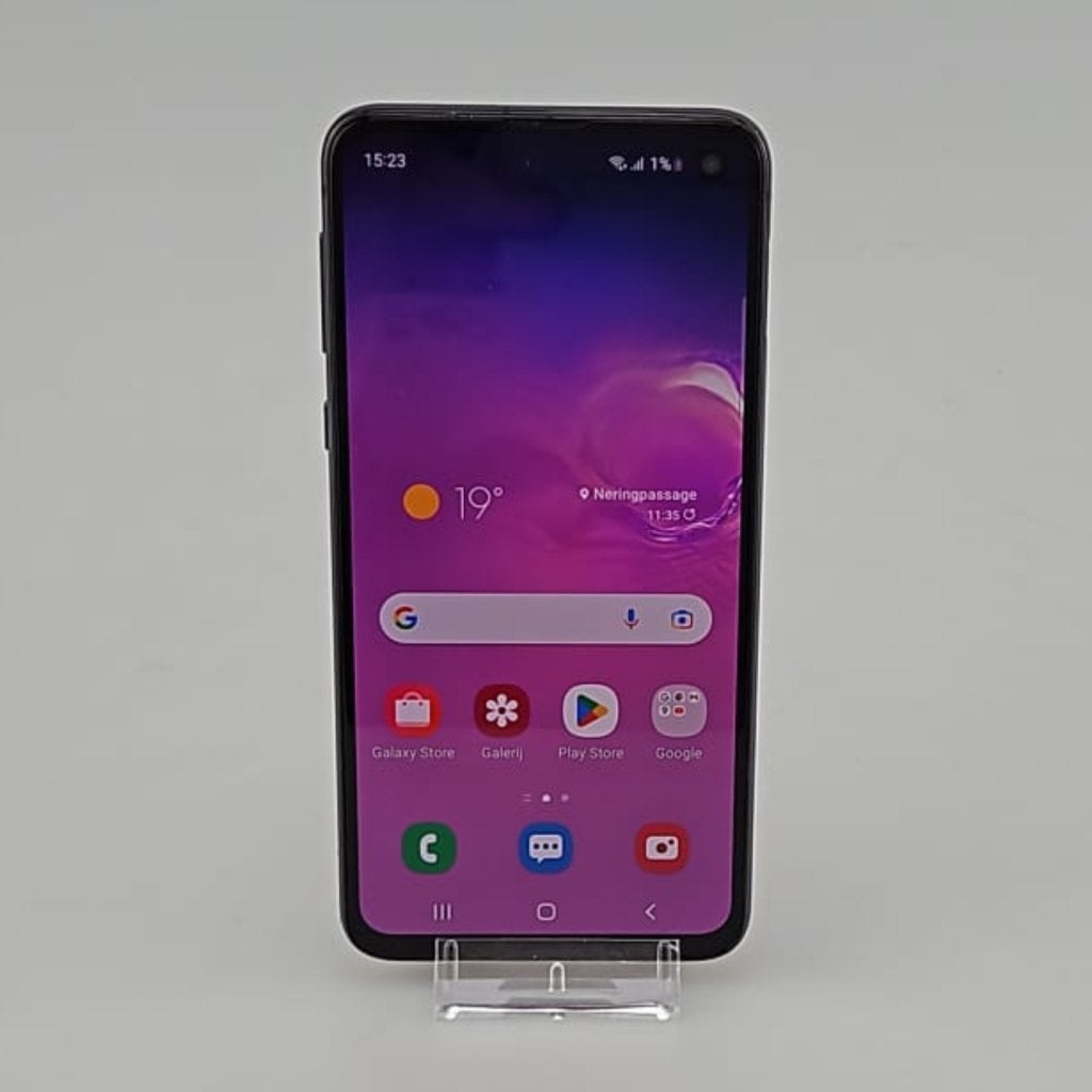 Samsung Galaxy S10E 128GB DUOS Zwart/Grijs, Samsung, Gebruikt, Support@Samsung.com, 129, Samsung-ro, Yeongtong-gu
Suwon-si, Gyeonggi-do 16677
South Korea