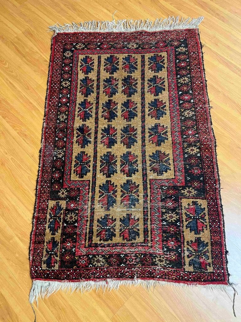 Handgeknoopt Perzisch Bukhara patroon tapijt 140/88 cm, Gebruikt, 100 tot 150 cm, Etten-Leur, DJT@dejuistetoon.eu