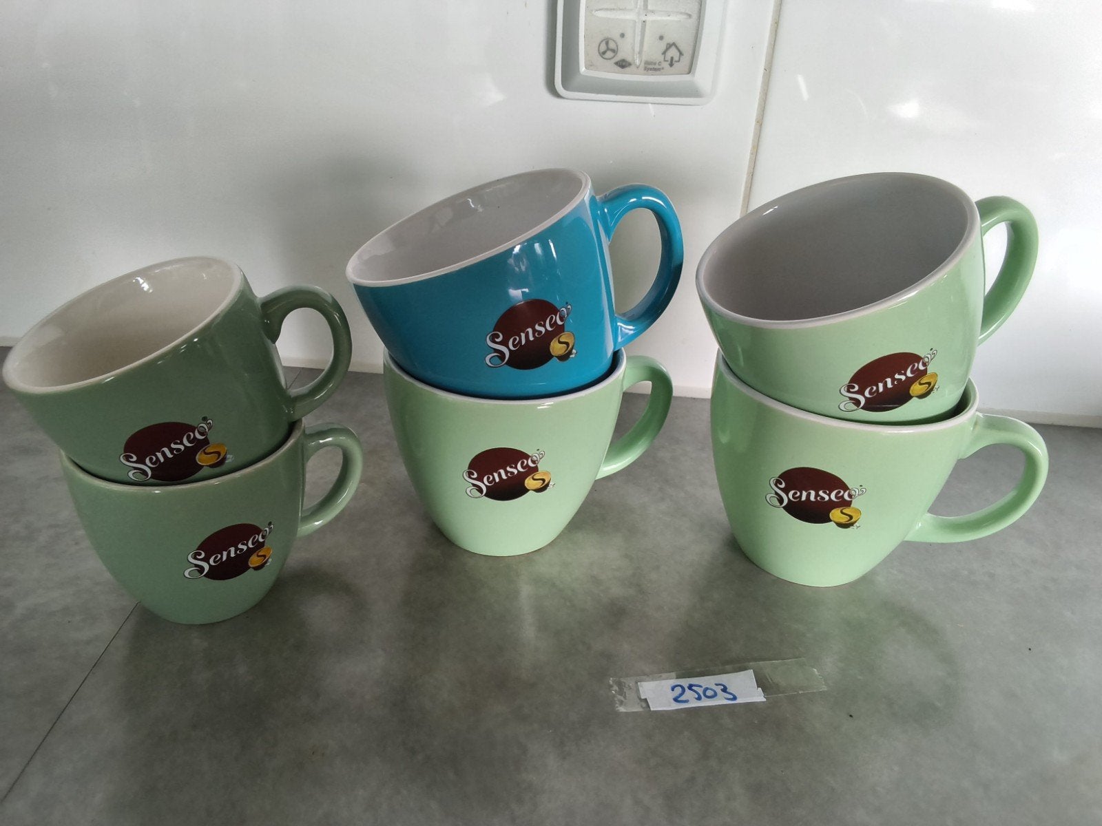 6xSenseo mok, Mokken Senseo, Ophalen of Verzenden, Overige stijlen, Kop(pen) en/of Schotel(s)