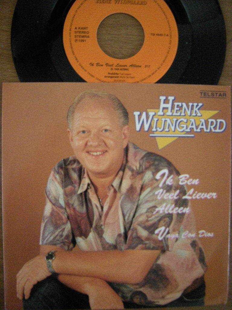 Henk Wijngaard (Ik Ben Veel Liever Alleen) telstar., 7 inch, Ophalen of Verzenden, Zo goed als nieuw, Pop