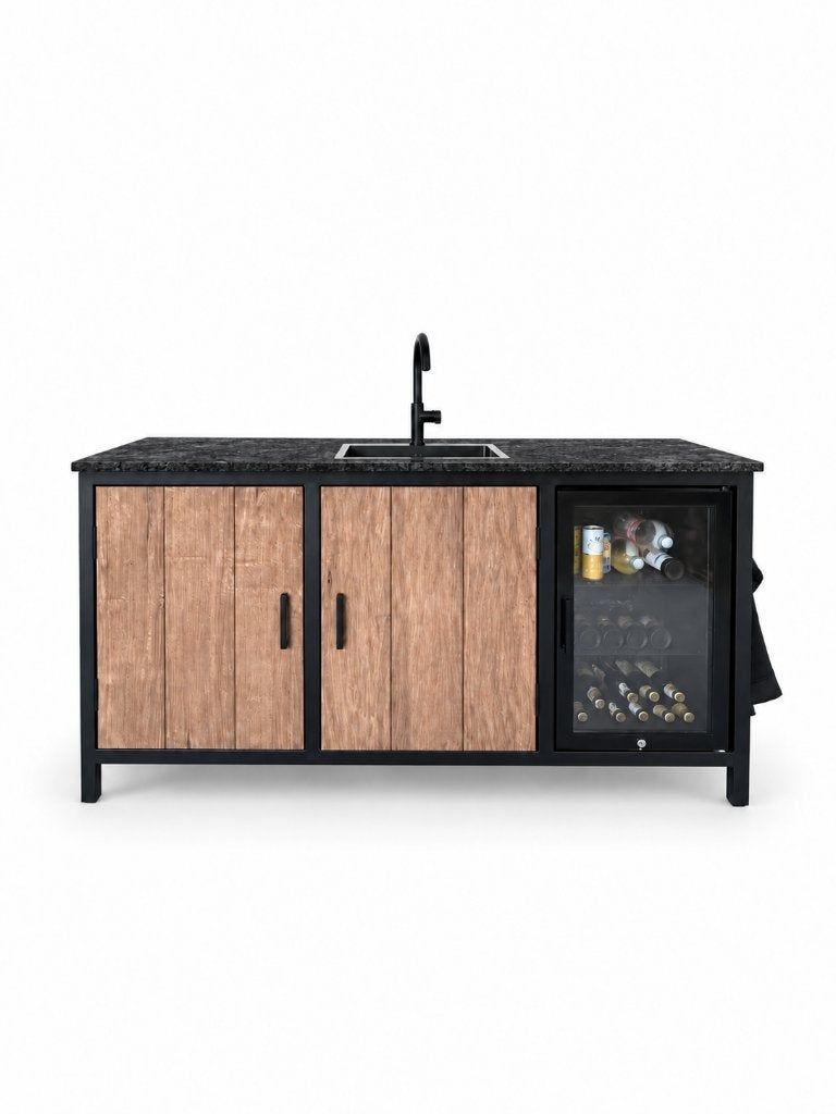 Luxe buitenkeuken met koelkast & spoelbak, Tuin en Terras, Ophalen, Maatwerk, Inbouw, Nieuw