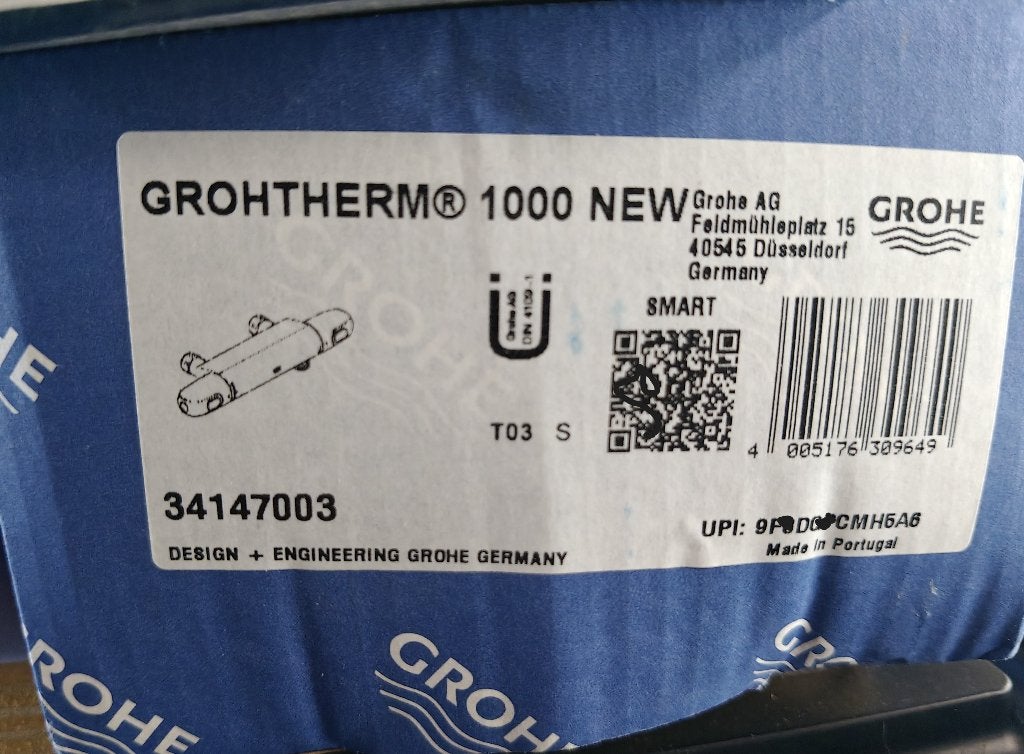 GROHE Grohtherm 1000 Douchethermostaat 12 cm, Ophalen of Verzenden, Nieuw, Chroom, Douche