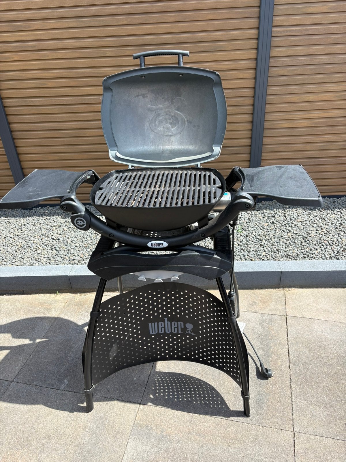 Weber elektrische bbq q1400, Ophalen, Gebruikt