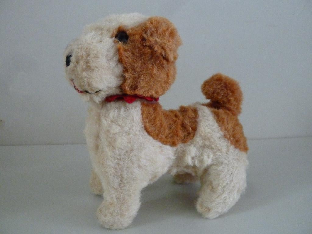Vintage jaren 50 Mohair Pluche knuffel Hond, Antiek en Kunst, Verzenden