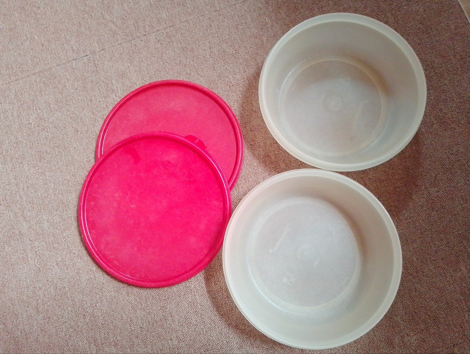 Tupperware kommen met deksel - Set van 2, Huis en Inrichting, Keuken | Tupperware, Gebruikt, Ophalen of Verzenden, Bak of Kom