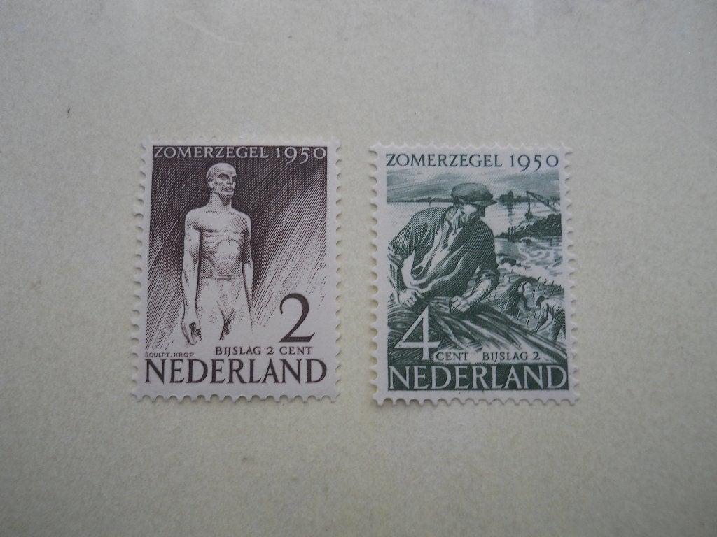 Nederland 1950 Zomerzegels Nvph.550-551 postfris, Postzegels en Munten, Ophalen of Verzenden, Na 1940, Postfris