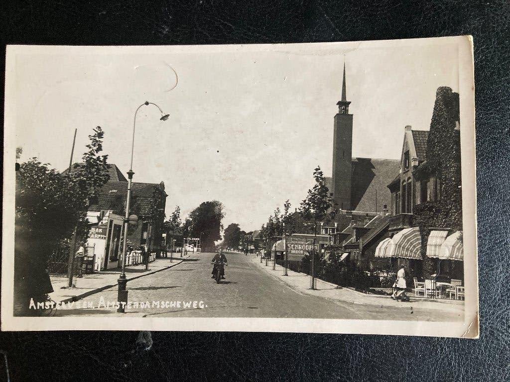 Amstelveen Amsterdamscheweg FOTOKAART, Verzenden, 1920 tot 1940, Gelopen, Noord-Holland