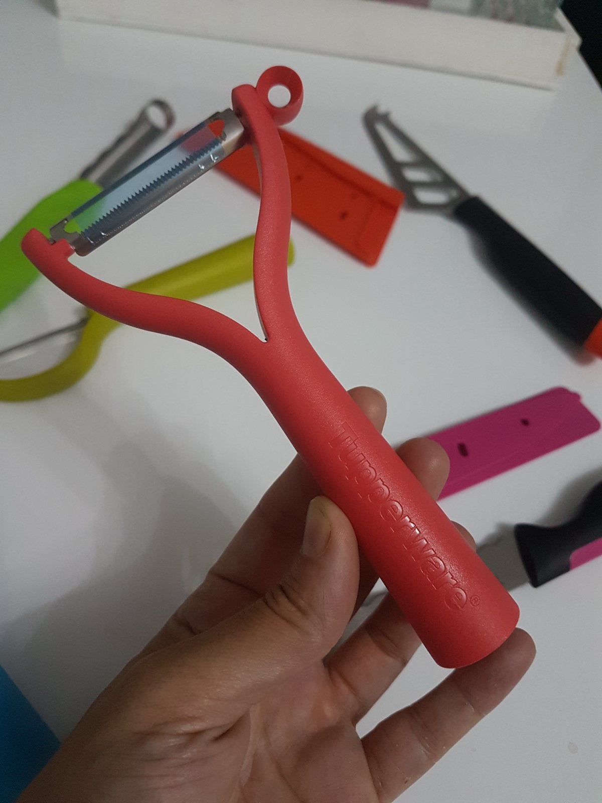 Tupperware Horizontale Dunschiller Rood, Overige typen, Kunststof, Nieuw, Ophalen of Verzenden