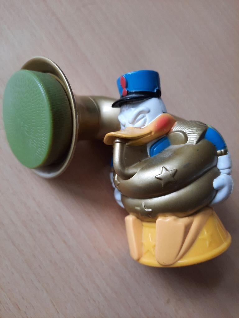 4 mac donalds disney siameesekat donald tuba piano en flik, Ophalen of Verzenden, Overige figuren, Gebruikt, Beeldje of Figuurtje