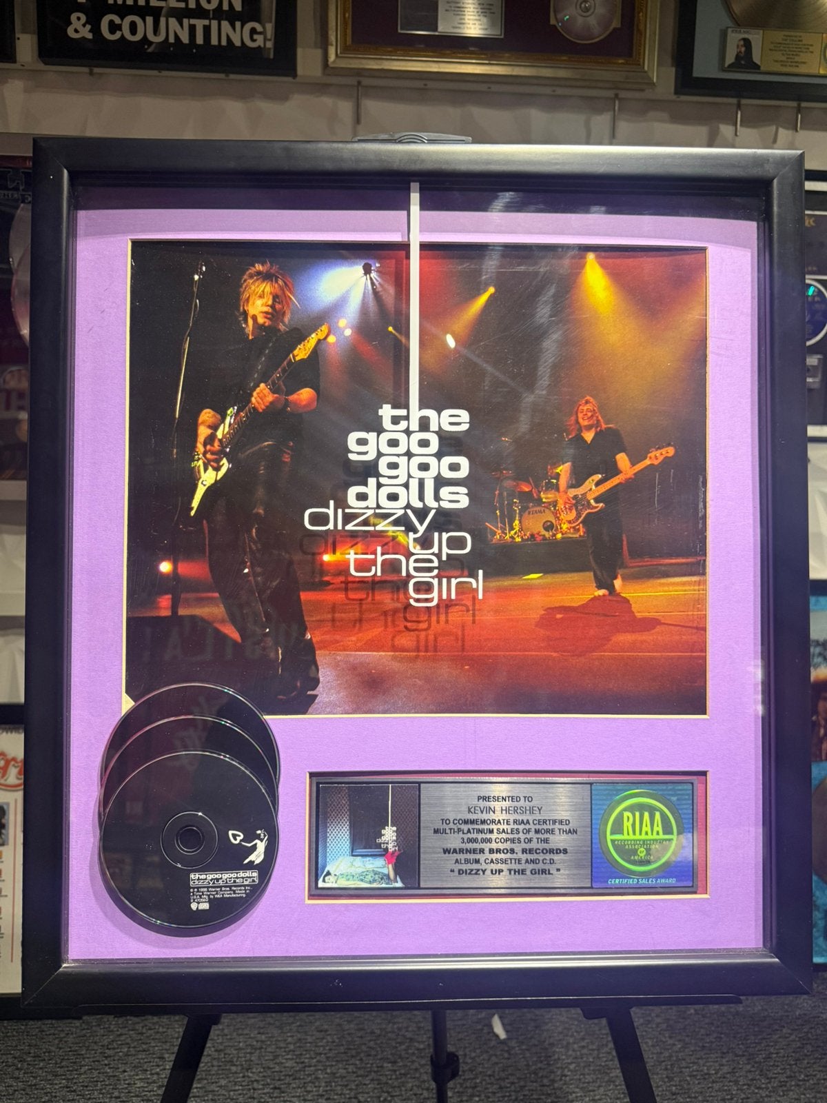 The Goo Goo Dolls - Dizzy up the girl 3x Platina Award, Ophalen of Verzenden, Zo goed als nieuw, Overige typen
