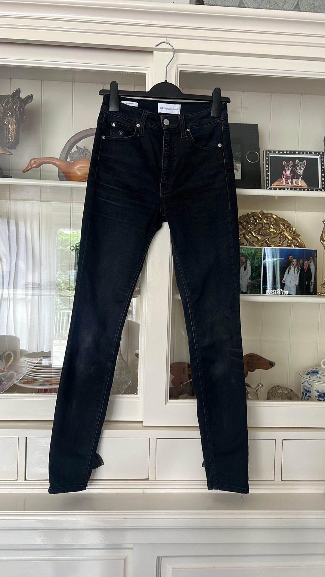Calvin klein spijkerbroek mt 28, Ophalen of Verzenden, Gedragen, Zwart, W28 - W29 (confectie 36)