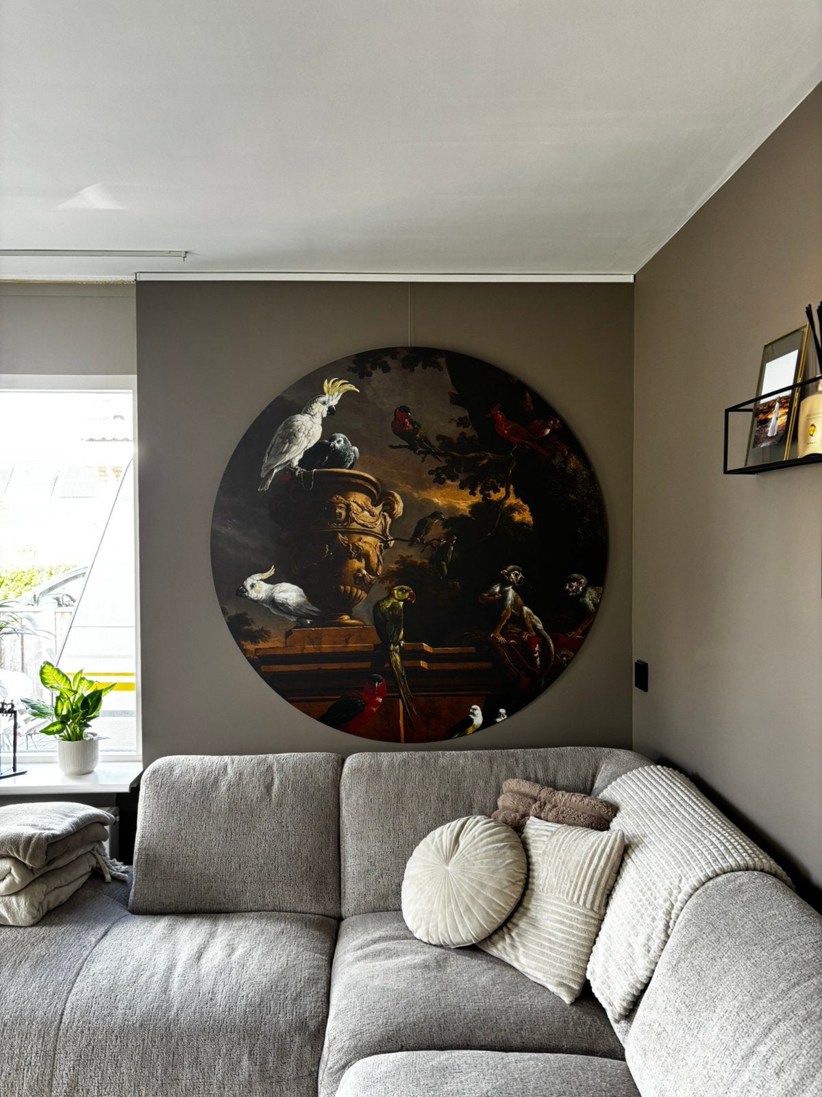 Grote ronde wanddecoratie / muurcirkel – 140 cm, Antiek en Kunst, Ophalen
