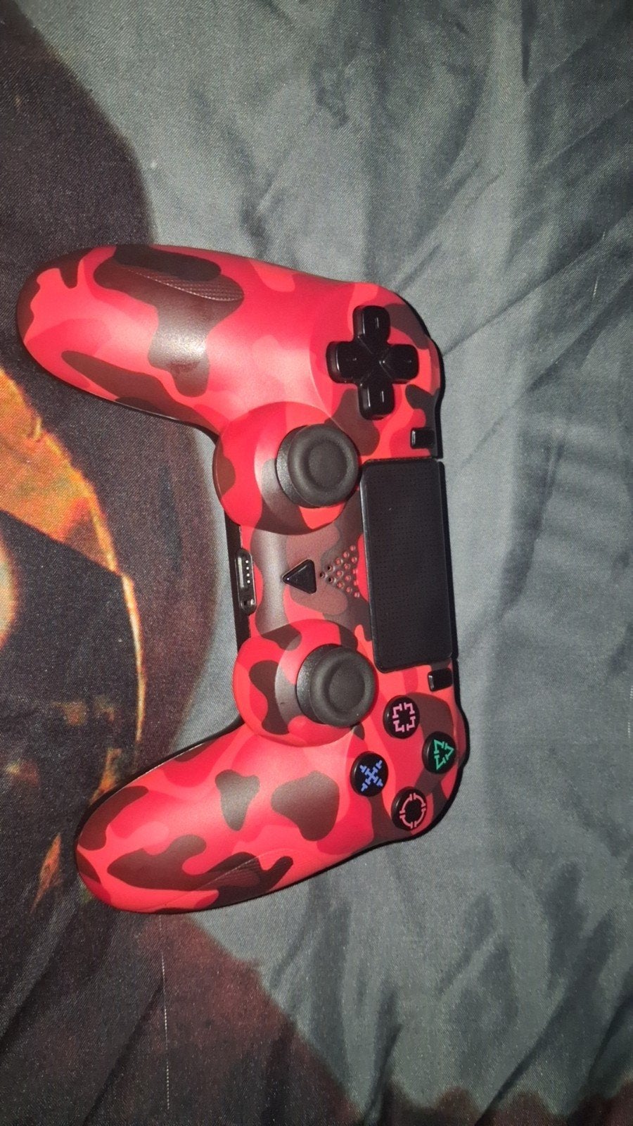 PS4 Controller - Rood Camouflage Draadloos, Ophalen, Zo goed als nieuw, Controller, PlayStation 4