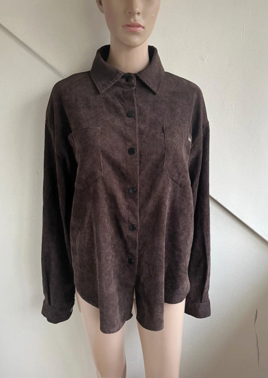 Ambika blouse rib maat 40 bruin oversized, Ophalen of Verzenden, Zo goed als nieuw, Maat 38/40 (M), Bruin