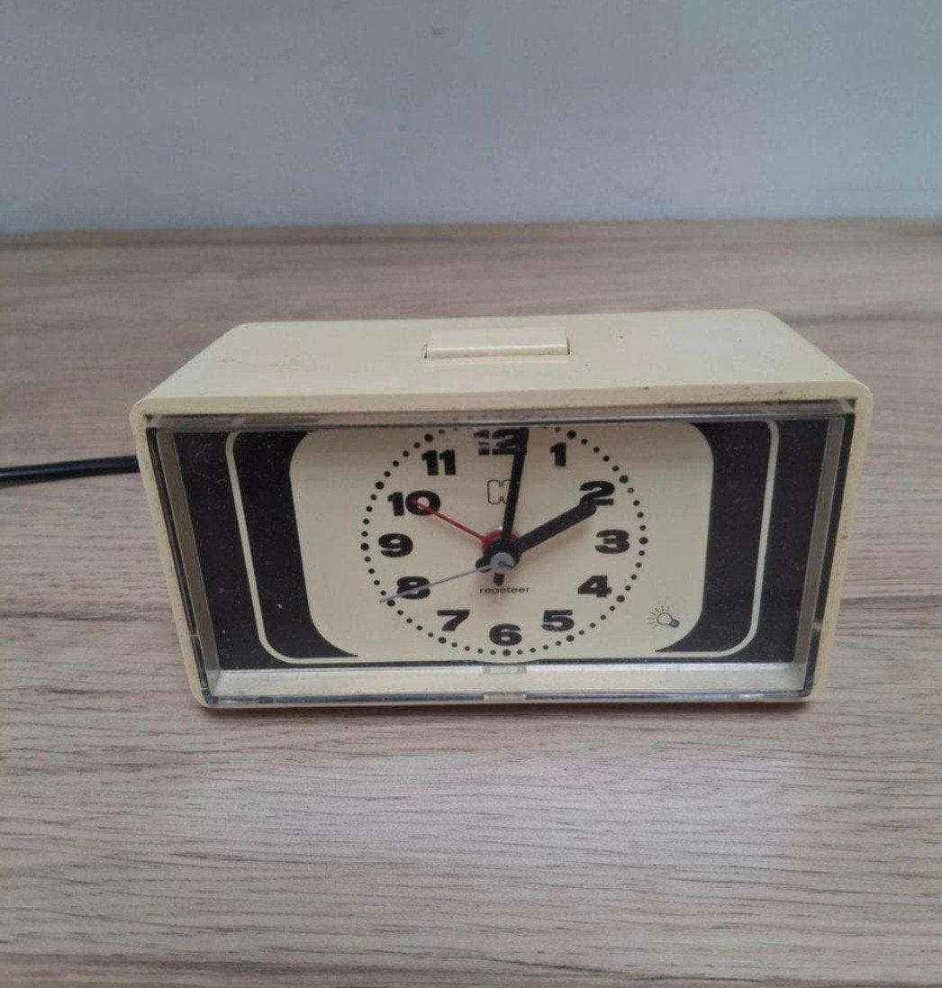 Witte vintage Hema wekker., Ophalen of Verzenden
