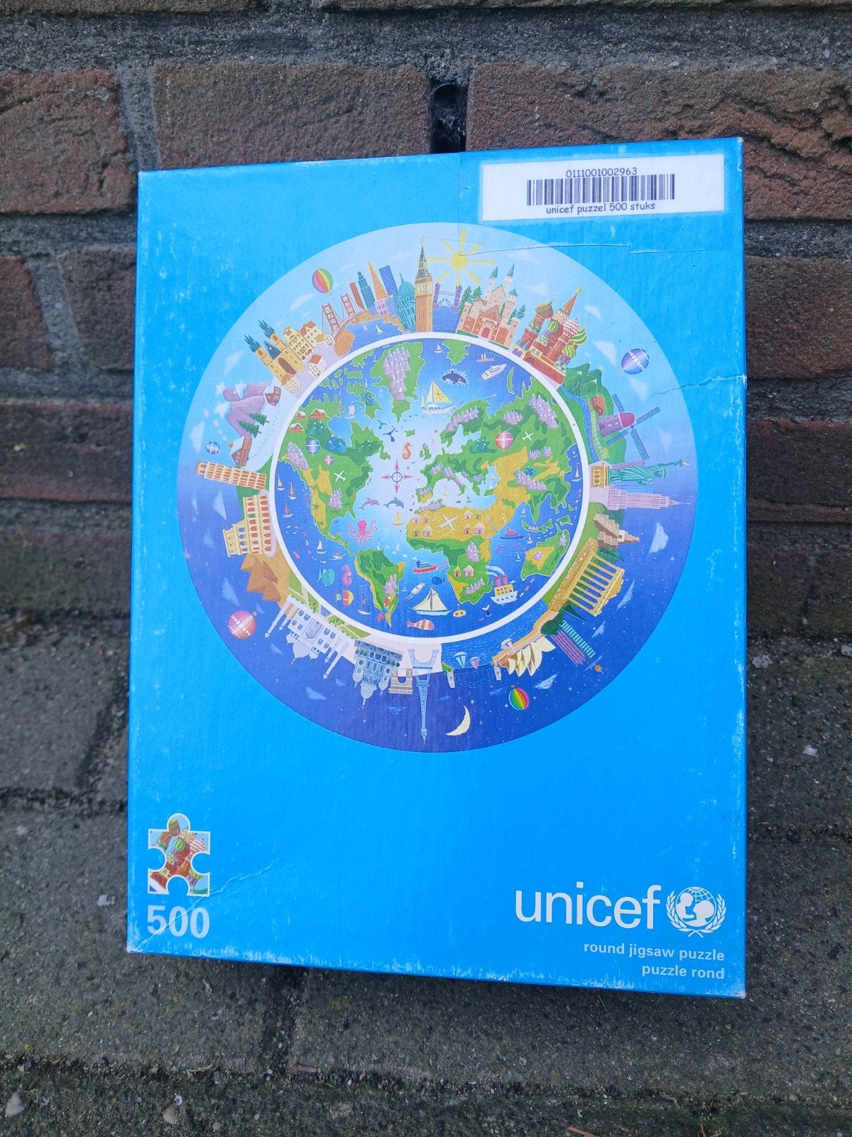 UNICEF Ronde Wereld Legpuzzel 500 Stukjes, Hobby en Vrije tijd, Denksport en Puzzels, Ophalen of Verzenden, 500 t/m 1500 stukjes