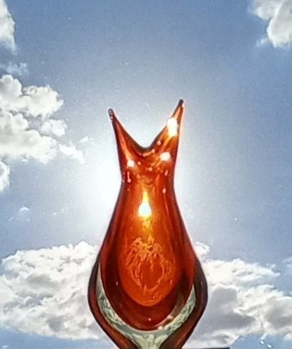 Murano Vaas 26cm, Ophalen of Verzenden