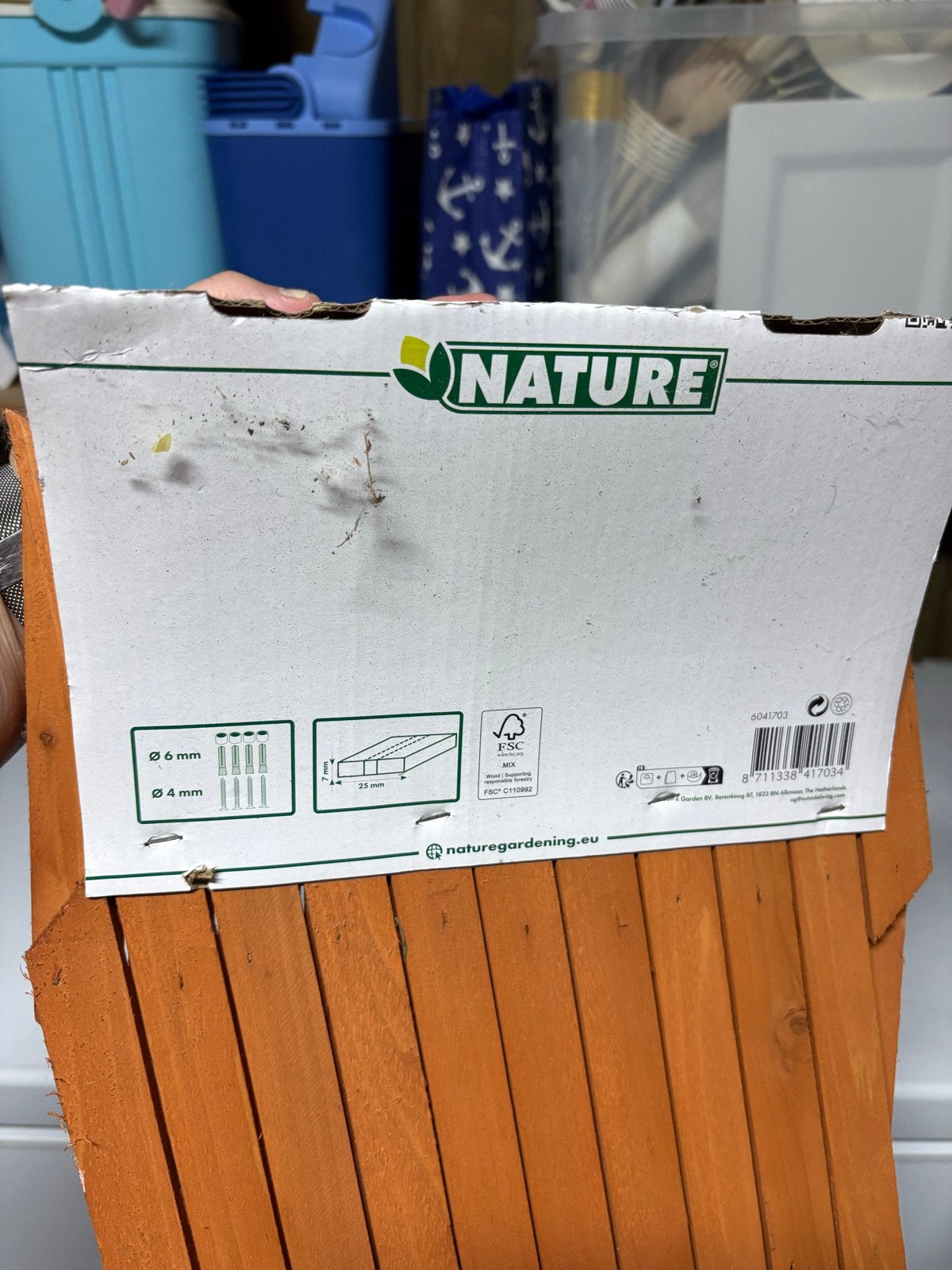 2 x Nature Hekwerk 1m x 2m - Oranje Hout, Tuin en Terras, Tuinhekken en Hekwerk, Ophalen, Nieuw, Hout, Tuinhek
