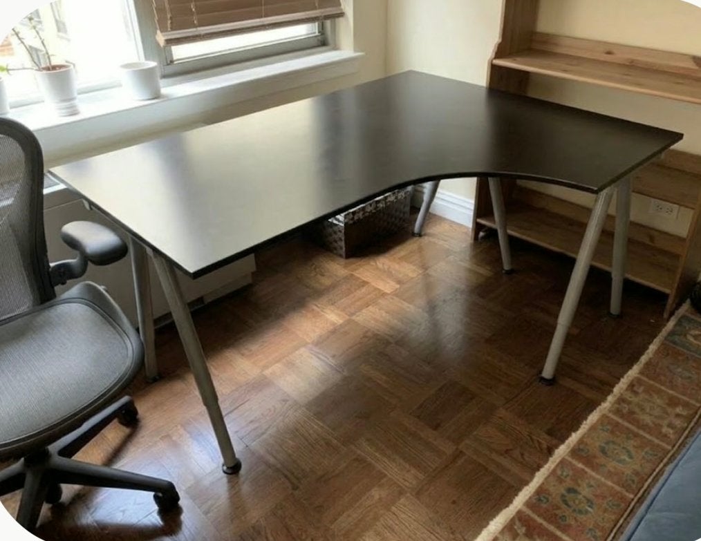 Hoekbureau met verlengstuk - lange kant links, Huis en Inrichting, Ophalen, Opzetstuk, Gebruikt, Hoekbureau
