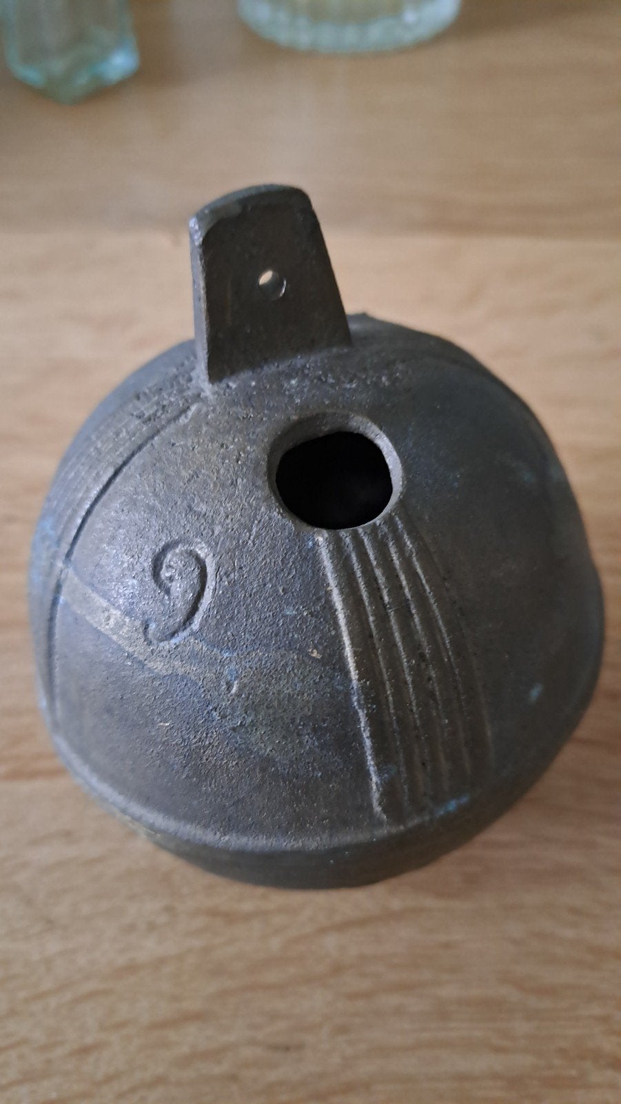 Bronzen antieke "crotal" bel, Antiek en Kunst, Antiek | Koper en Brons, Ophalen of Verzenden
