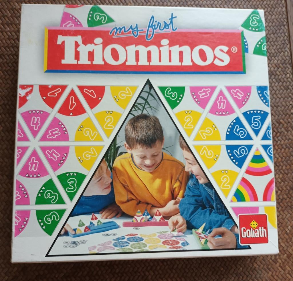 Triominos Bordspel - Compleet!, Goliath, Ophalen of Verzenden, Zo goed als nieuw, Drie of vier spelers