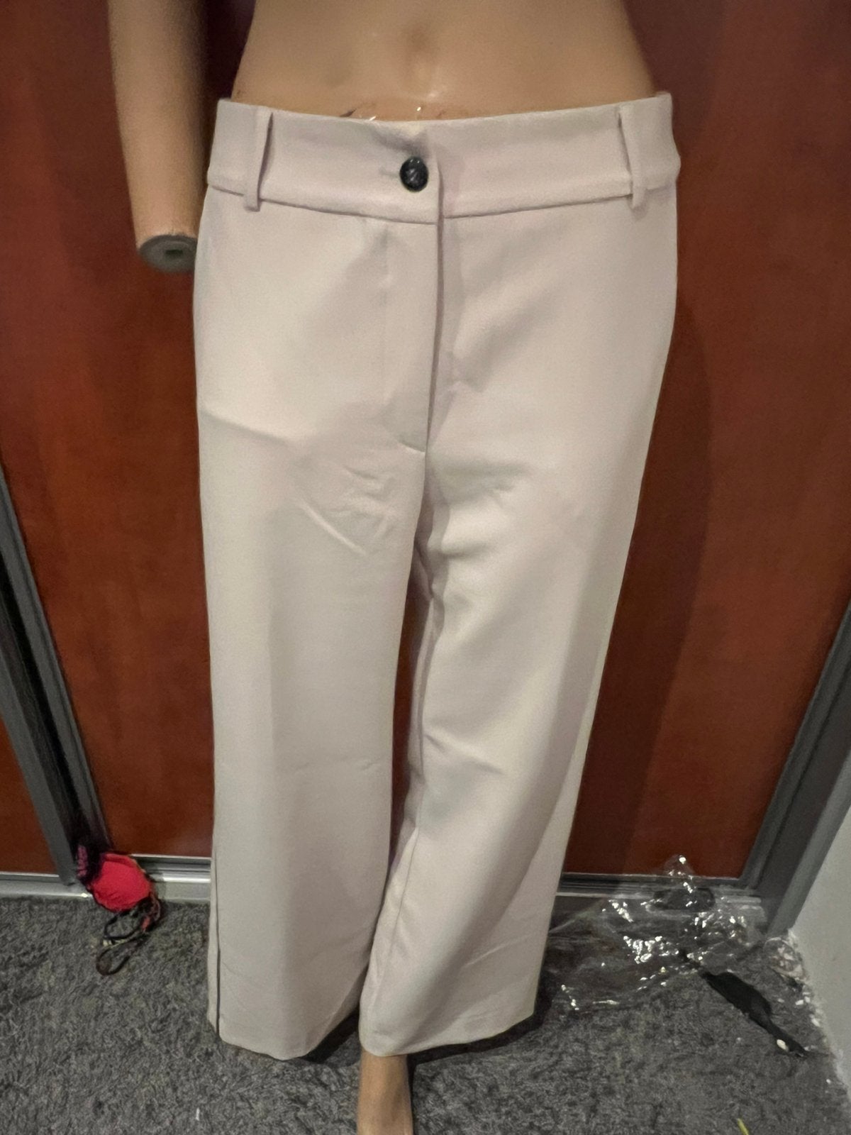 ESCADA broek met steekzakken maat m origineel zgan, Maat 38/40 (M), Beige, Escada, Ophalen of Verzenden