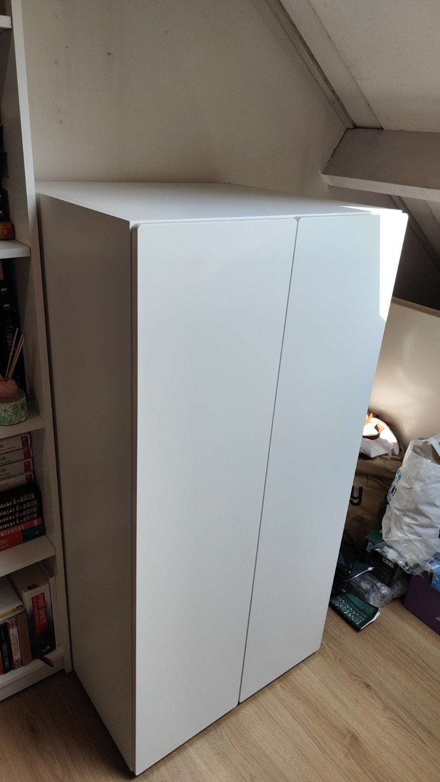 IKEA SMÅSTAD / PLATSA Kledingkast wit, Ophalen, 100 tot 150 cm, 50 tot 100 cm, Zo goed als nieuw