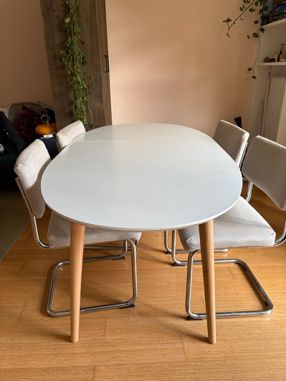 Uitschuifbare Ovale Eettafel - Kave Oqui, 100 tot 150 cm, Ophalen of Verzenden, Zo goed als nieuw, 150 tot 200 cm