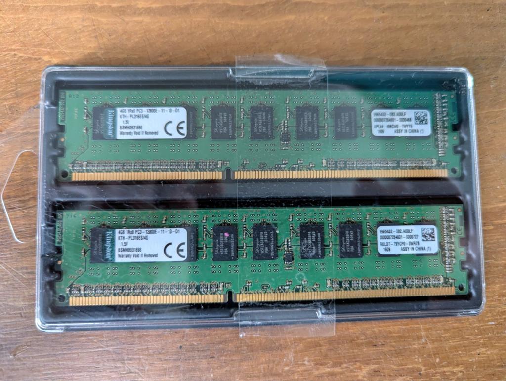 Kingston 8GB ECC DDR3 Server RAM (2x4GB PC3-12800E) Gen8, Gebruikt, Server, 8 GB, DDR3