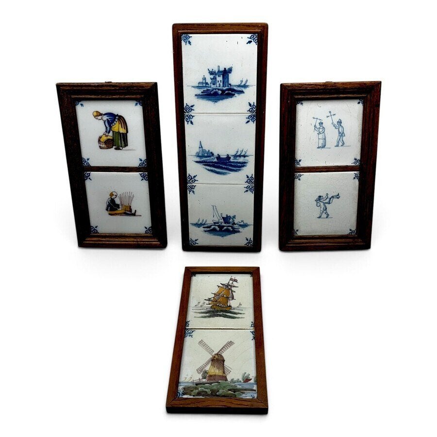 Lot tegeltableaus (5x), totaal 11 tegels, Ophalen of Verzenden