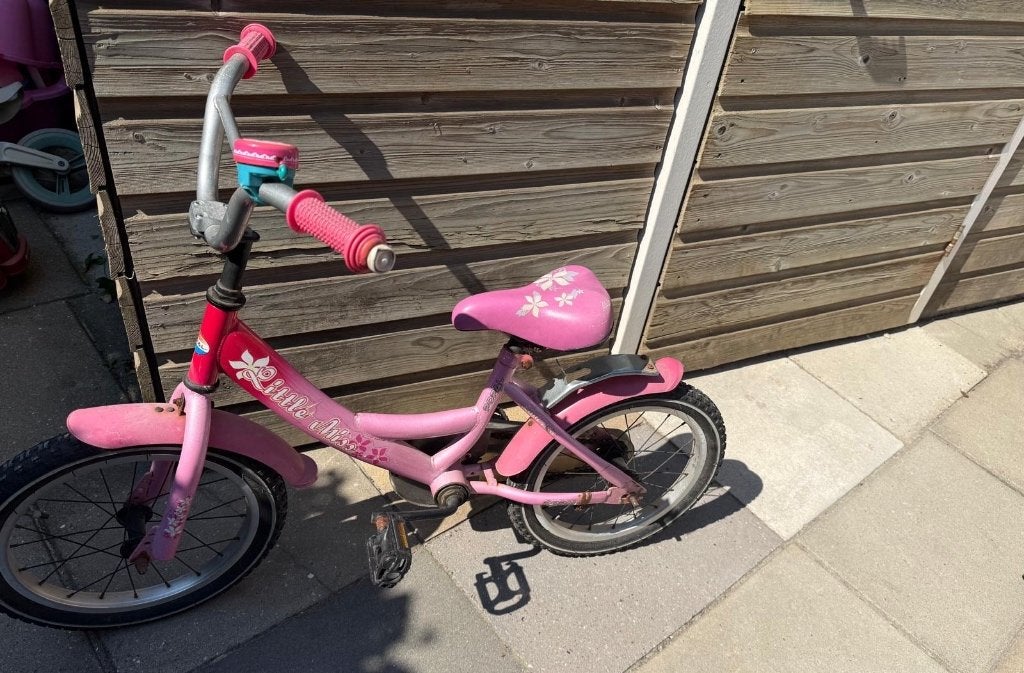 Kinderfiets, Ophalen, Gebruikt, Terugtraprem, Minder dan 16 inch