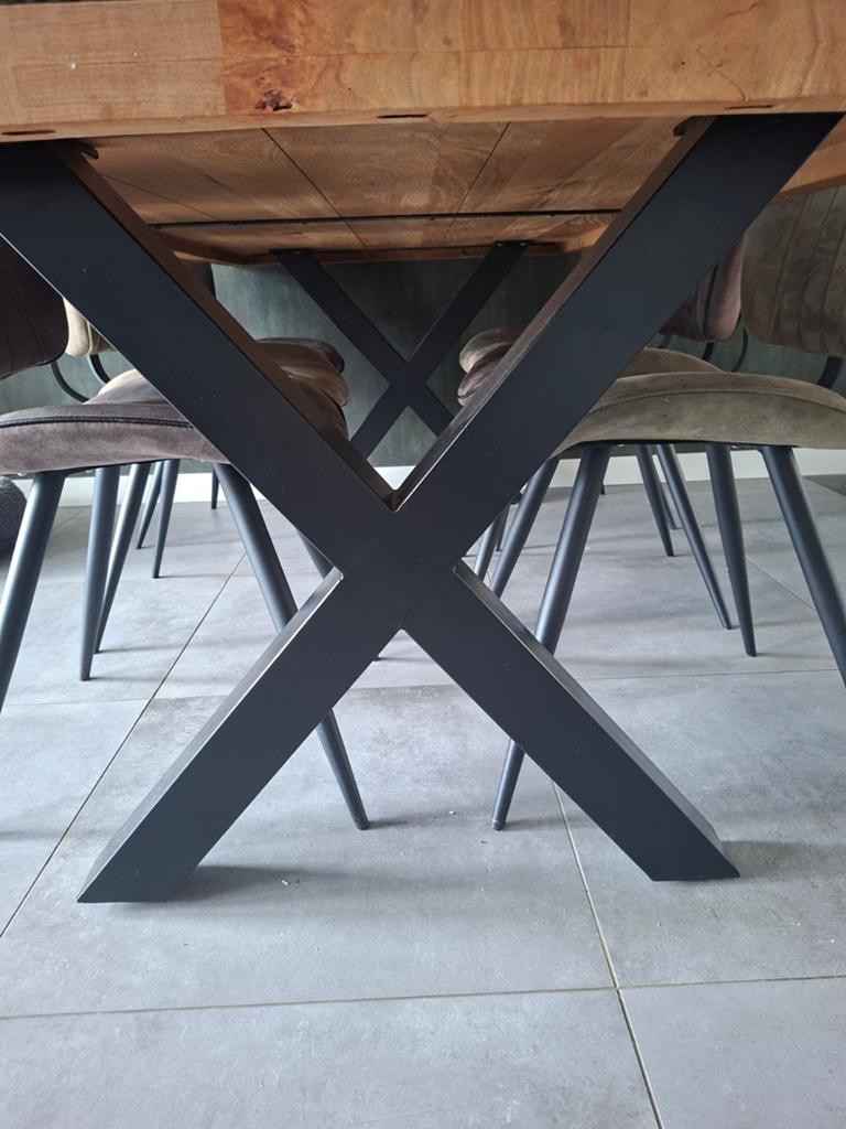 Zwart stalen tafelpoten, Ophalen, 50 tot 100 cm, Vierkant, 50 tot 100 cm