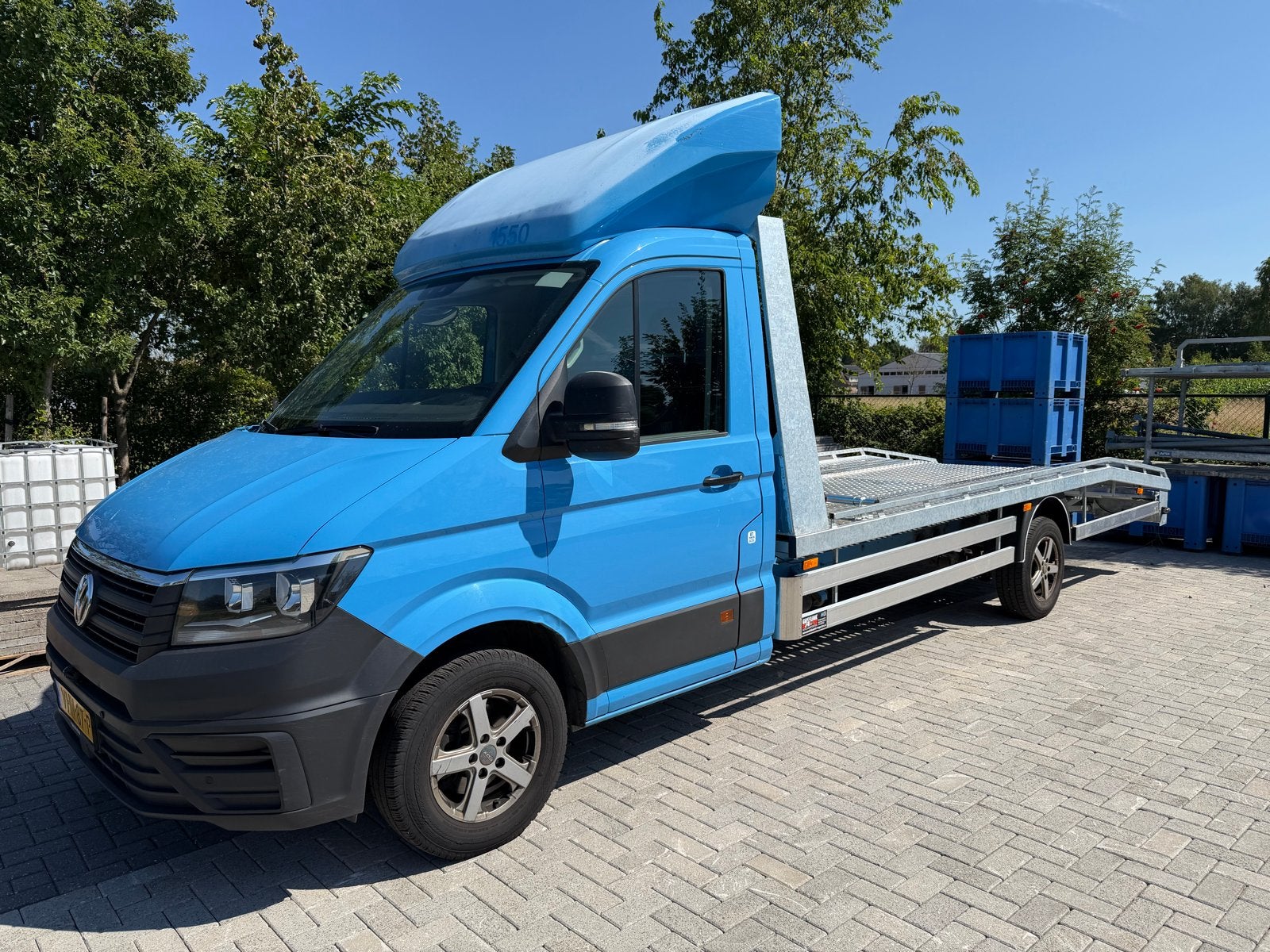 Volkswagen Crafter 2020 Blauw | oprijwagen | lier | EURO6, 2169 kg, Bedrijf, Diesel, 2 stoelen