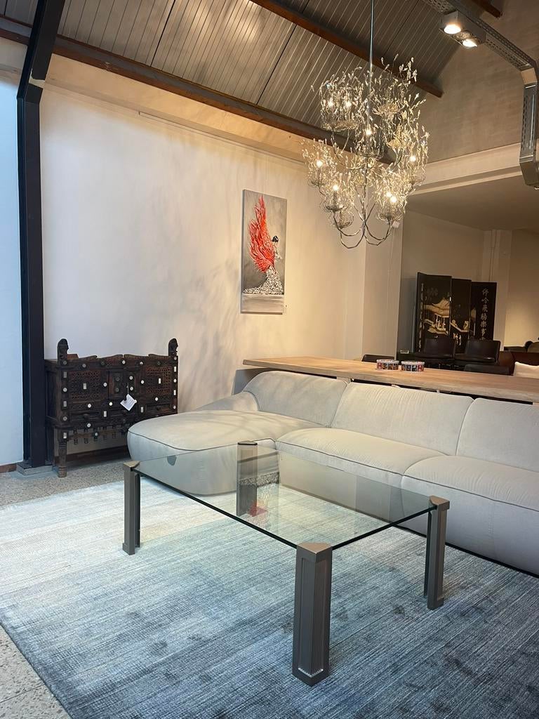 Peter Ghyczy salontafel T14 als nieuw, Huis en Inrichting, Tafels | Salontafels, Ophalen, Zo goed als nieuw, Glas, Minder dan 50 cm
