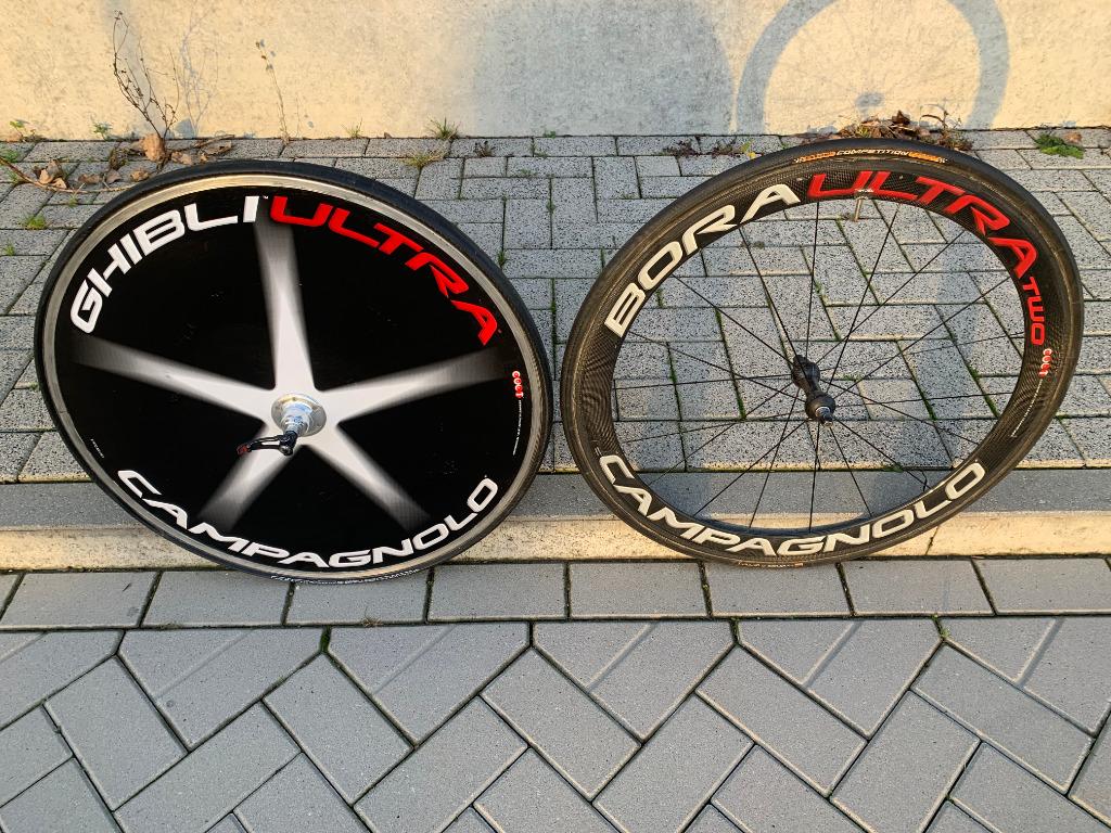 Campagnolo GHIBLI + BORA Ultra Two 2 carbon wielset keramic, Fietsen en Brommers, Fietsonderdelen, Wiel, Gebruikt, Ophalen of Verzenden
