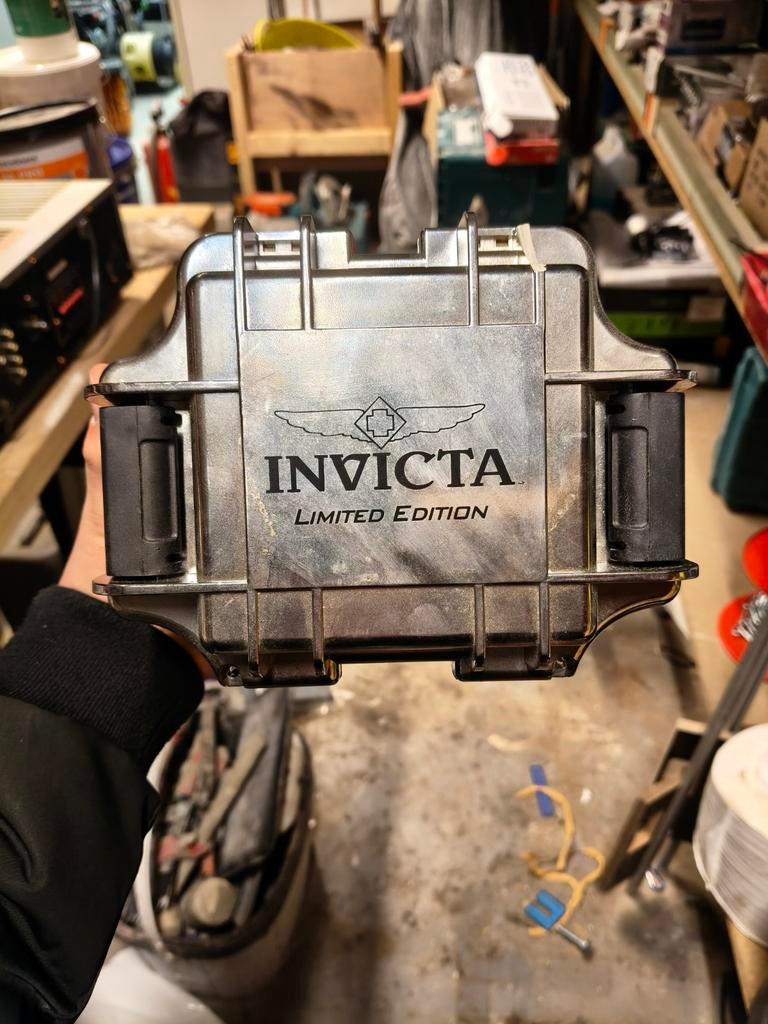 Invicta Horloge Doos - Leeg, Sieraden, Tassen en Uiterlijk, Beautycases, Gebruikt, Hardcase, Zwart, Ophalen