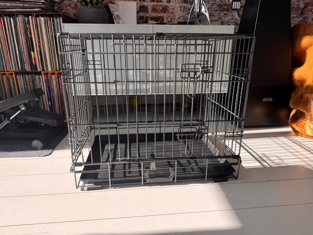 Hondenbench zwart small hele stevige goede kwaliteit, Dieren en Toebehoren, Ophalen, Zo goed als nieuw, Minder dan 75 cm, Minder dan 65 cm