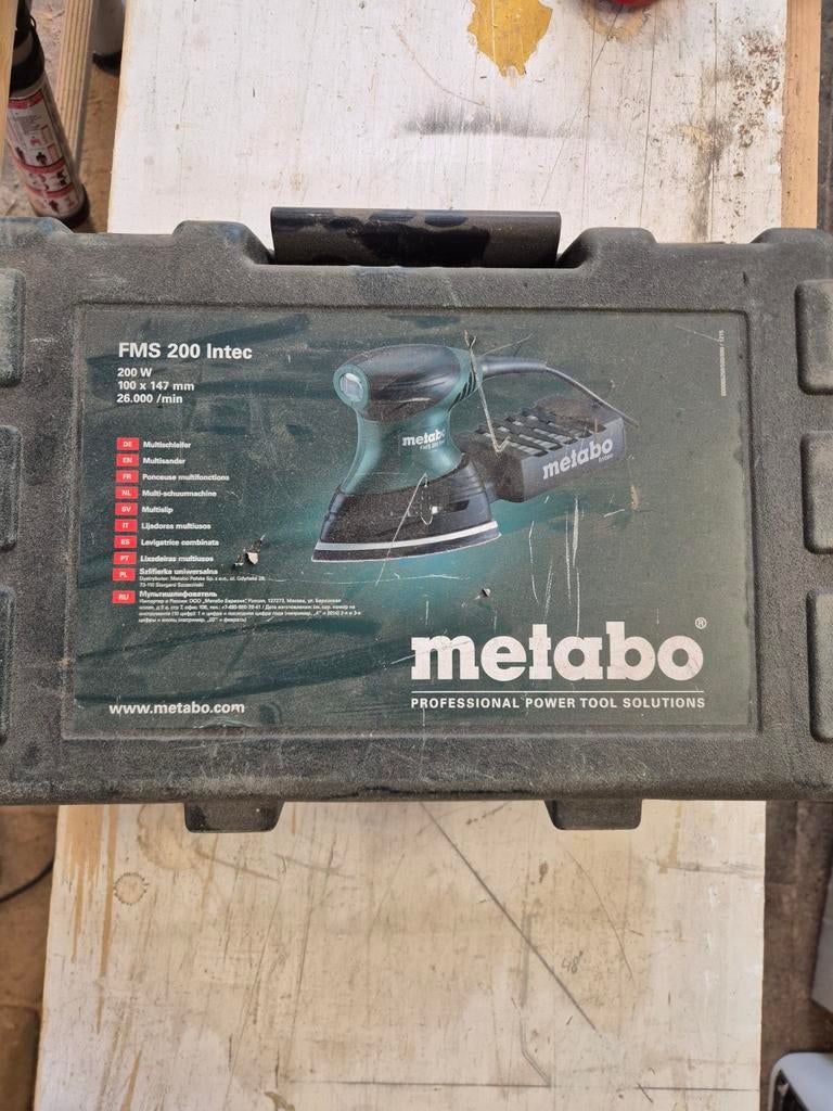 Metabo Schuurmachine + Schuurpapier, Ophalen of Verzenden, Gebruikt, Minder dan 600 watt, Excentrische schuurmachine