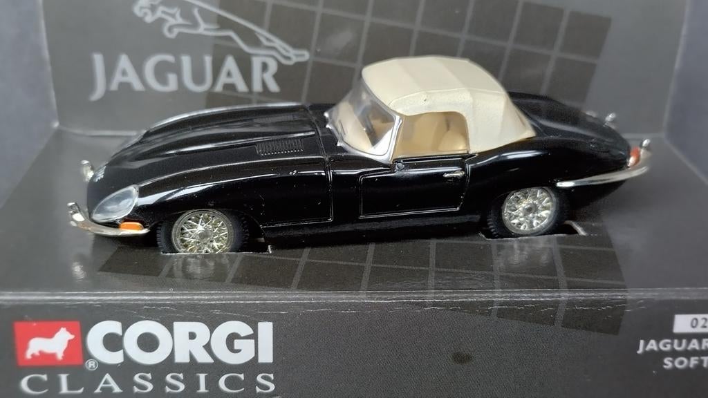 Jaguar E Type black 1:43 Corgi Classics Pol, Auto, Nieuw, Info@corgiclassics.co.uk, Le19 1rl Leicester uk