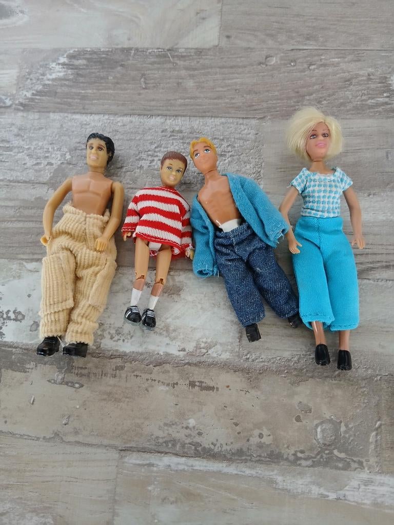 Vintage poppen set, Ophalen of Verzenden, Gebruikt, Overige typen