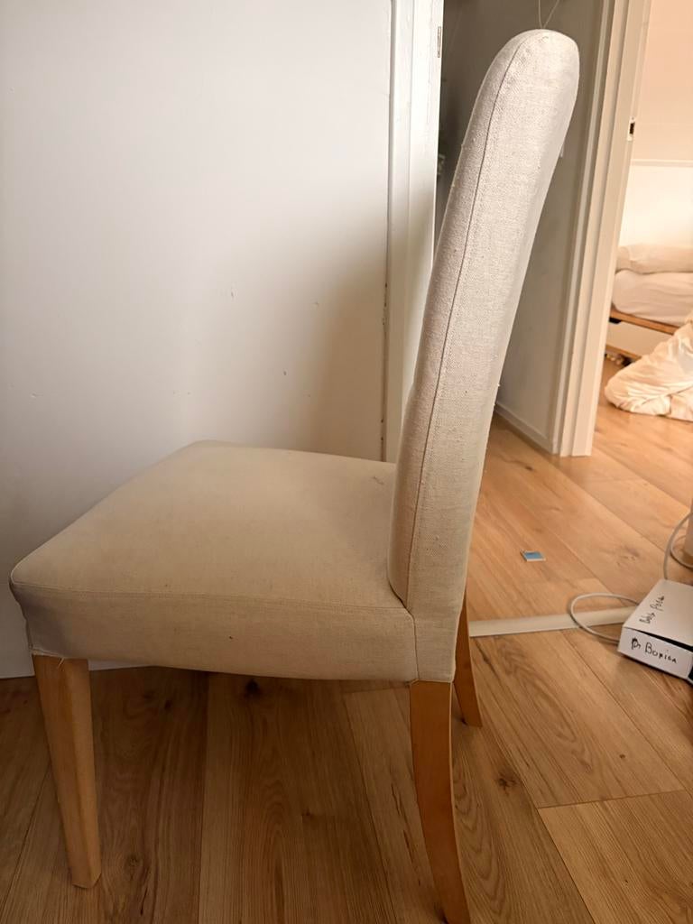 IKEA Hendriksdal stoel met linnen hoes, Ophalen, Wit, Zo goed als nieuw, Eén