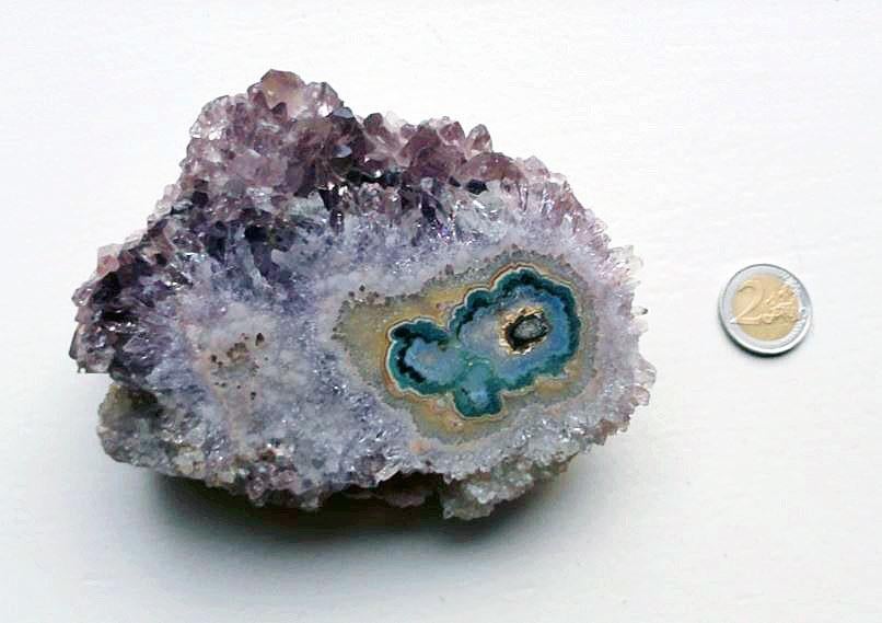 Amethist Amethistroos Chalcedoon Agaat Stalactiet Mineraal, Ophalen of Verzenden, Mineraal