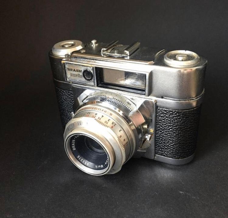 Vintage camera: braun paxette fototoestel met twee lenzen, Gebruikt, Compact, Ophalen of Verzenden, Nvt
