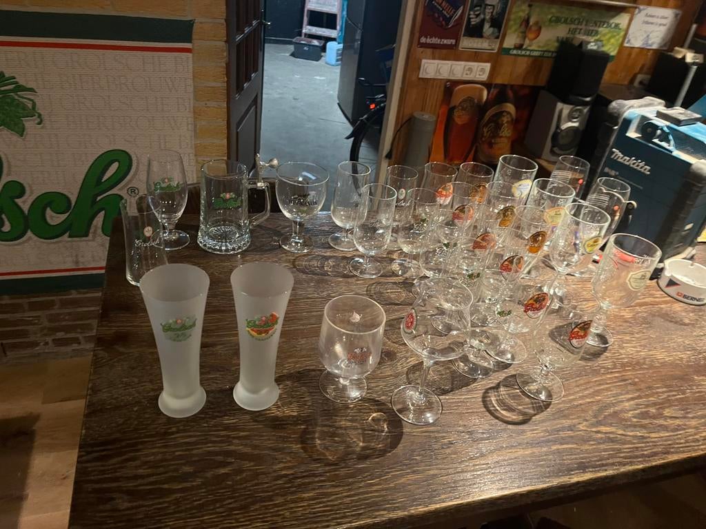 Grolsch spullen/ glazwn, Ophalen, Zo goed als nieuw, Bierglas