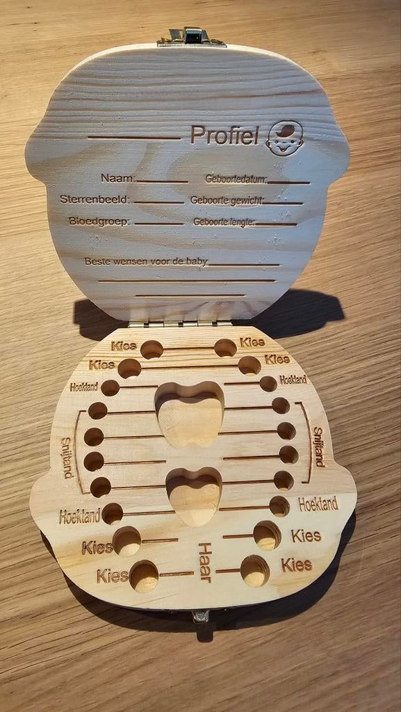 Houten Bewaardoos voor Baby Tandjes, Kinderen en Baby's, Ophalen of Verzenden, Nieuw